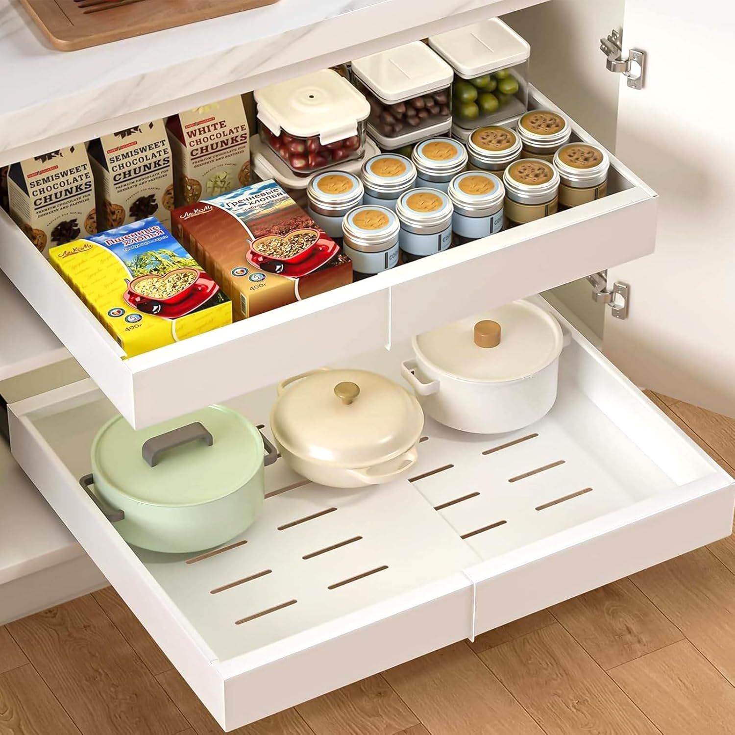 シンク下 引き出し ラック 幅伸縮 ボトル収納対応タイプ シンク下 シンク下 引き出し ラック 幅伸縮 ボトル収納対応タイプ シンク下